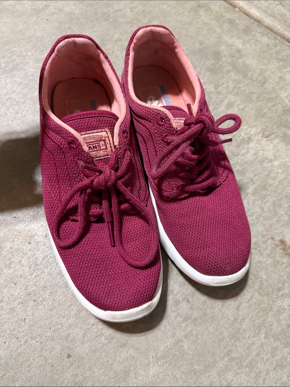 Vans Women's Burgundy Low-Top Canvas Sneakers